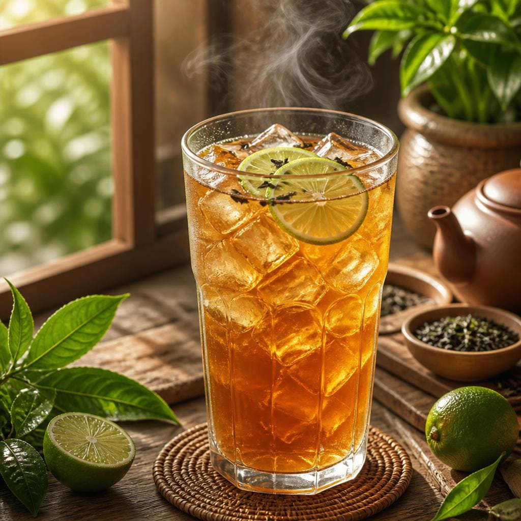 Es Teh Warkop 84 minuman teh dingin segar